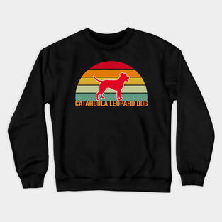 Catahoula Leopard Dog Vintage Silhouette Crewneck Sweatshirt