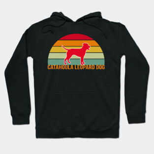 Catahoula Leopard Dog Vintage Silhouette Hoodie