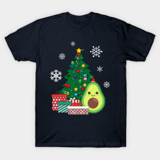 Happy Avocado Around The Christmas Tree T-Shirt