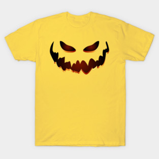 Scary Orange Jack O Lantern Face - Halloween Jackolantern T-Shirt
