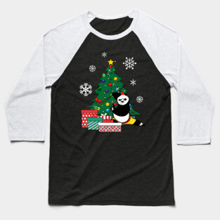 Kung Fu Panda Around The Christmas Tree Baseball T-Shirt