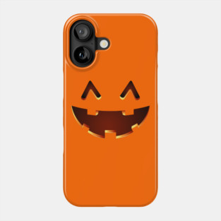 Cute Smiling Orange Jack O Lantern Face - Halloween Jackolantern Phone Case