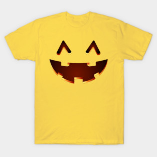 Cute Smiling Orange Jack O Lantern Face - Halloween Jackolantern T-Shirt