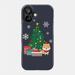 Shiba Inu Around The Christmas Tree Phone Case