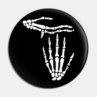 Skeleton Michigan Pin