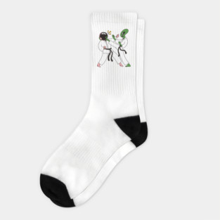 Alien Astronaut Space Karate Socks