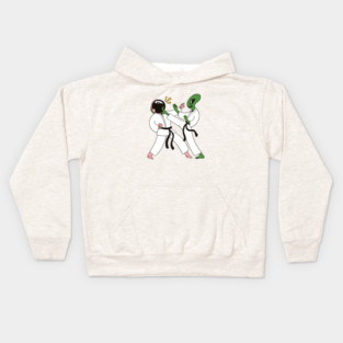 Alien Astronaut Space Karate Kids Hoodie