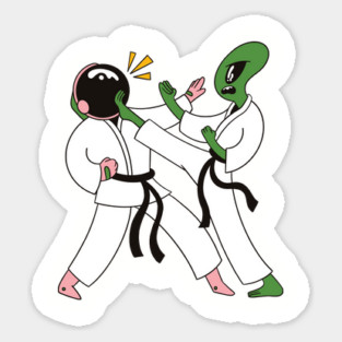 Alien Astronaut Space Karate Magnet