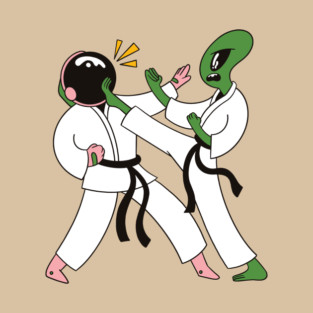 Alien Astronaut Space Karate T-Shirt