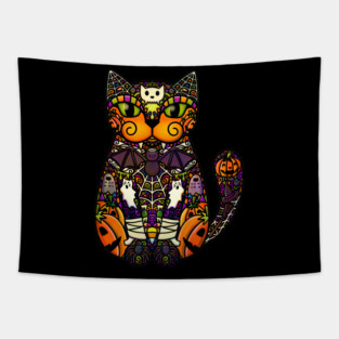 Halloween Cat Tapestry