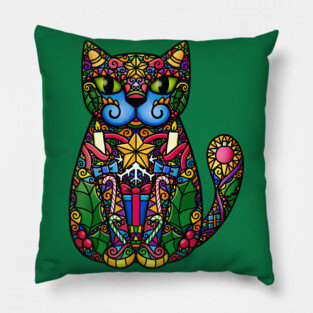 Christmas Cat Pillow