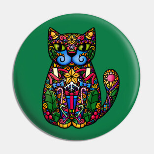 Christmas Cat Pin
