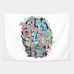 Back to the Old School Tapestry