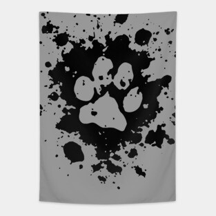 Paw Print Splatter Tapestry