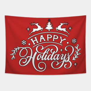 Happy Holidays Tapestry