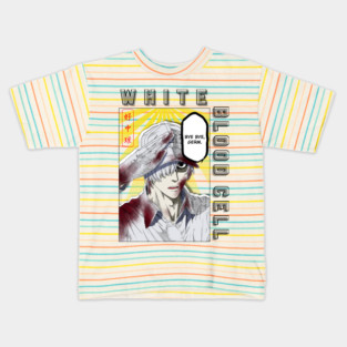 Cells at work White blood cell w. BACK PRINT Kids T-Shirt