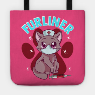 Cute Kawaii Nurse Kitten Furliner Gift Tote