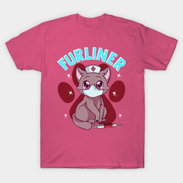 Cute Kawaii Nurse Kitten Furliner Gift T-Shirt by creative