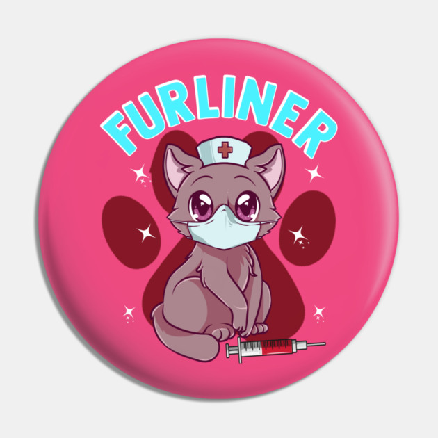 Cute Kawaii Nurse Kitten Furliner Gift Pin by creative
