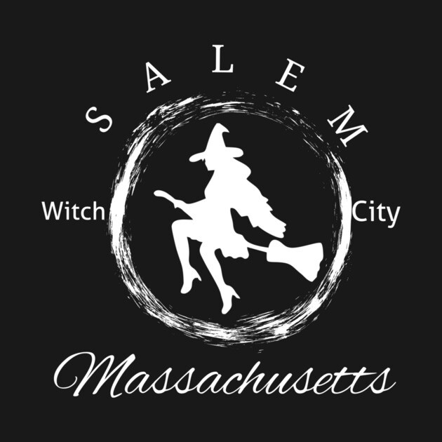 Salem Witch City Logo White by TrackSevenBand