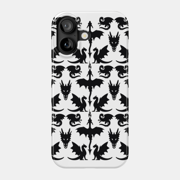 Black Dragons Pattern Cheeky Witch® Phone Case by Cheeky Witch
