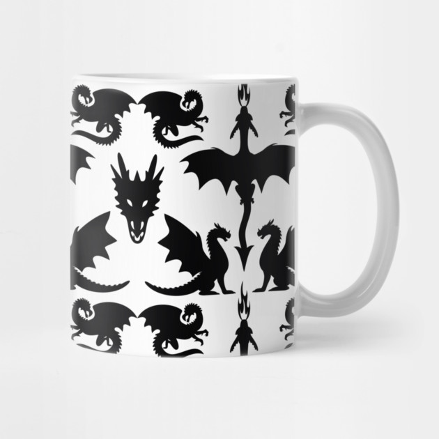 Black Dragons Pattern Cheeky Witch® by Cheeky Witch