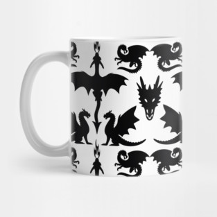 Black Dragons Pattern Cheeky Witch® Mug