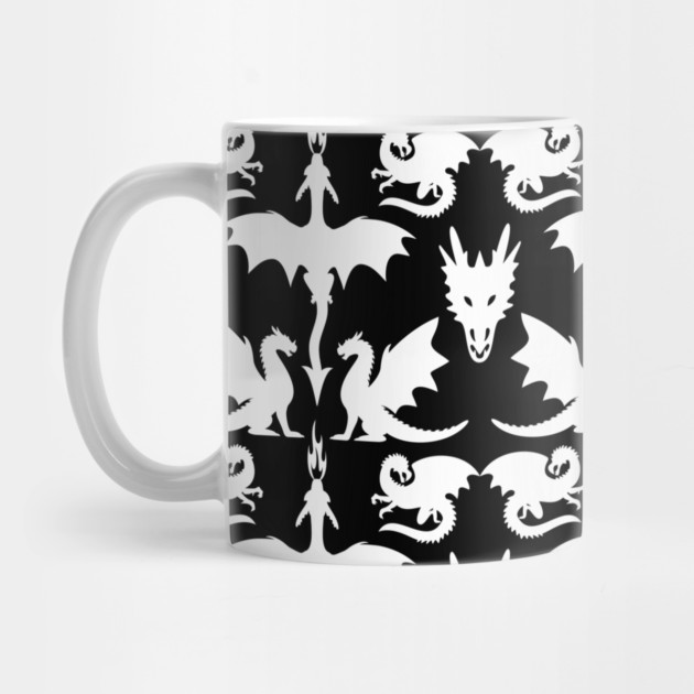 White Dragons Pattern Cheeky Witch® by Cheeky Witch