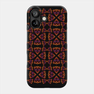 Orange and Purple Triquetra Pattern Cheeky Witch® Phone Case
