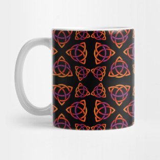 Orange and Purple Triquetra Pattern Cheeky Witch® Mug