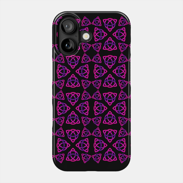 Pink and Purple Triquetra Pattern Cheeky Witch® Phone Case by Cheeky Witch
