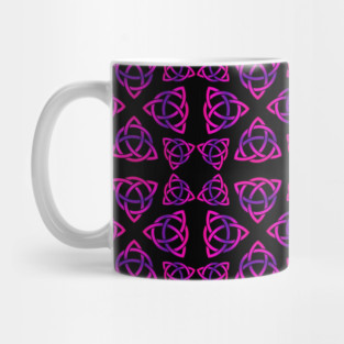 Pink and Purple Triquetra Pattern Cheeky Witch® Mug