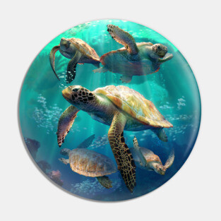 Sea Turtle Playtime Pin