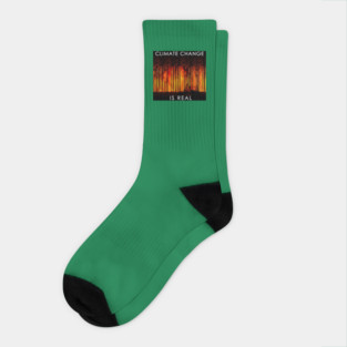 Climate Change is Real #1 Socks