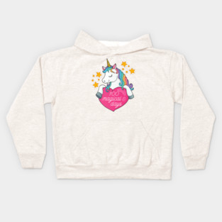 100 Days Of School Unicorn 100 Magical Days Kids Hoodie