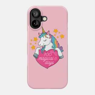 100 Days Of School Unicorn 100 Magical Days Phone Case