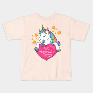 100 Days Of School Unicorn 100 Magical Days Kids T-Shirt