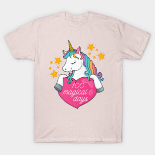 100 Days Of School Unicorn 100 Magical Days T-Shirt