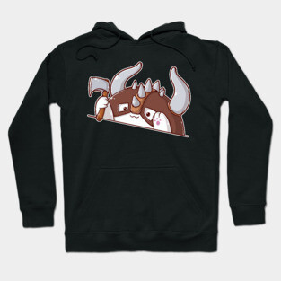 Cat Tabletop RPG Barbarian Hoodie