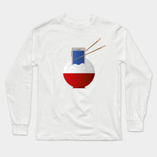 Rice Phone Long Sleeve T-Shirt