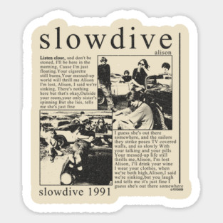 slowdive Sticker