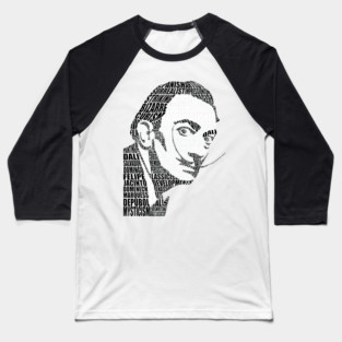 Salvador Dali Calligram Baseball T-Shirt