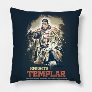 Knights Templar / The crusader motto Pillow