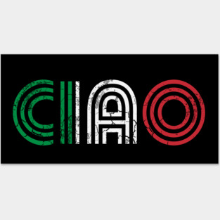 Ciao Italian Flag Italia Italy Italiano Retro Posters and Art