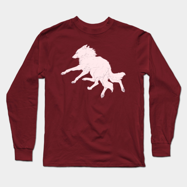 Wolf Long Sleeve T-Shirt by EricaFeldArt