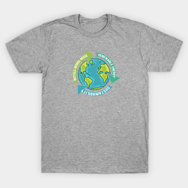 Earth Sustainability T-Shirt by Jitterfly