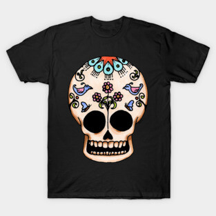 Bird Brain Sugar Skull T-Shirt