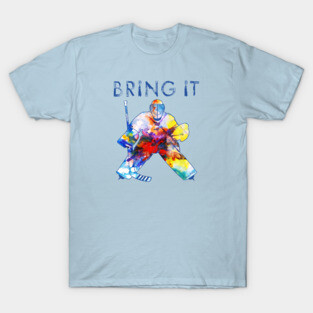 Bring It Hockey Goalie Watercolor T-Shirt