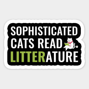 Sophisticated Cat Reading a Book Funny Magnet