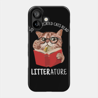 Cute Kitten Reading a Book Funny Phone Case